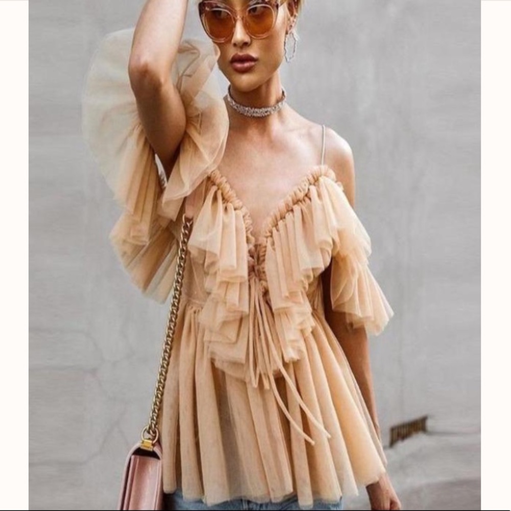 Breezy Ruffle Blouse (NWT)